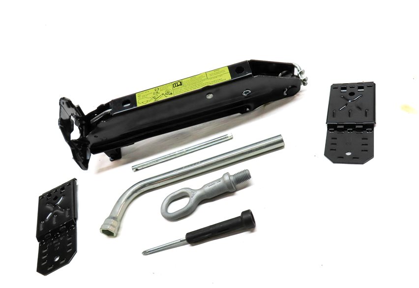 Thumbnail 3: PORSCHE 11-18 CAYENNE 958 15-23 MACAN 95B SPARE TIRE JACK & LUG WRENCH TOOL KIT