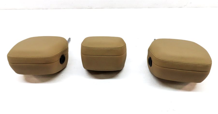Thumbnail 4: 11-18 PORSCHE CAYENNE (958) REAR LEFT RIGHT & CENTER SEAT HEADREST SET/3 (BEIGE)