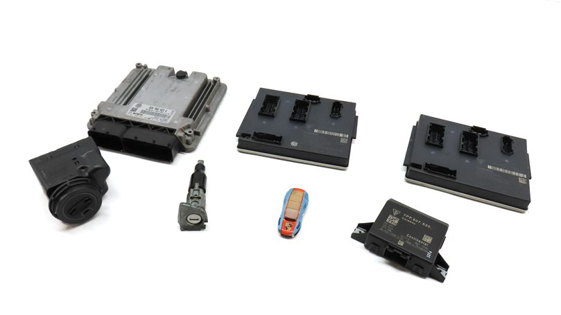 2011-2018 PORSCHE CAYENNE (958) 3.6L ENGINE ECM BCM IMMOBILIZER MODULE KEY SET