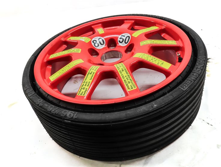 Thumbnail 2: 20123-2018 PORSCHE CAYENNE (958) 18x6.5 ALUMINUM ALLOY WHEEL SPARE TIRE (RED)