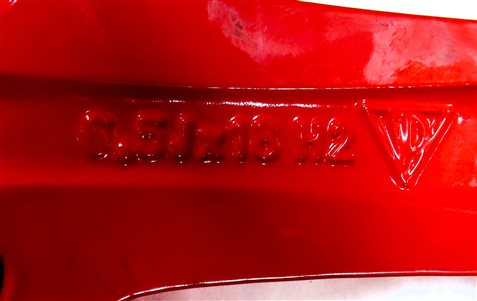 Thumbnail 6: 20123-2018 PORSCHE CAYENNE (958) 18x6.5 ALUMINUM ALLOY WHEEL SPARE TIRE (RED)