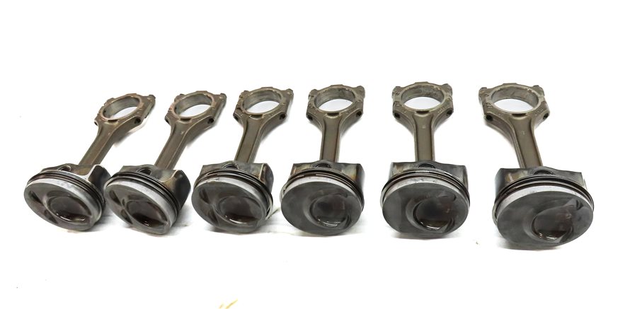 Thumbnail 3: 2011-2018 PORSCHE CAYENNE (958) 3.6L M55 VR6 ENGINE PISTON w/ CONNECTING ROD SET