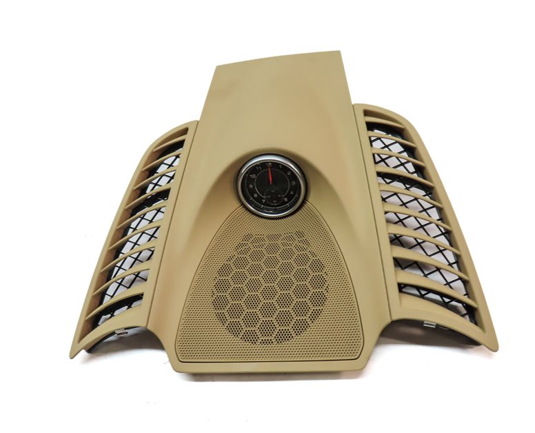 Thumbnail 2: 2013 PORSCHE CAYENNE (958) FRONT CENTER DASH SPEAKER COVER w/ CLOCK (BEIGE)