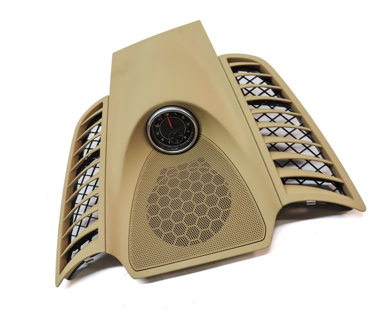 Thumbnail 3: 2013 PORSCHE CAYENNE (958) FRONT CENTER DASH SPEAKER COVER w/ CLOCK (BEIGE)