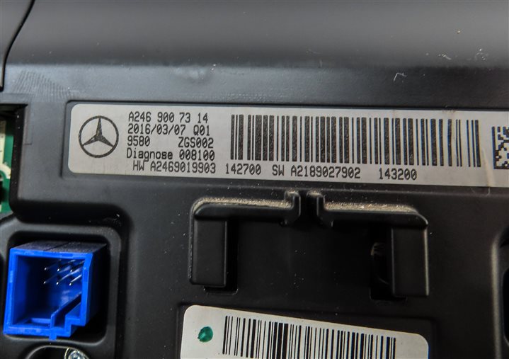 Thumbnail 7: 15-19 MERCEDES B CLA GLA GLE (C117 W117 W166 W242 X156) 7" MEDIA DISPLAY SCREEN