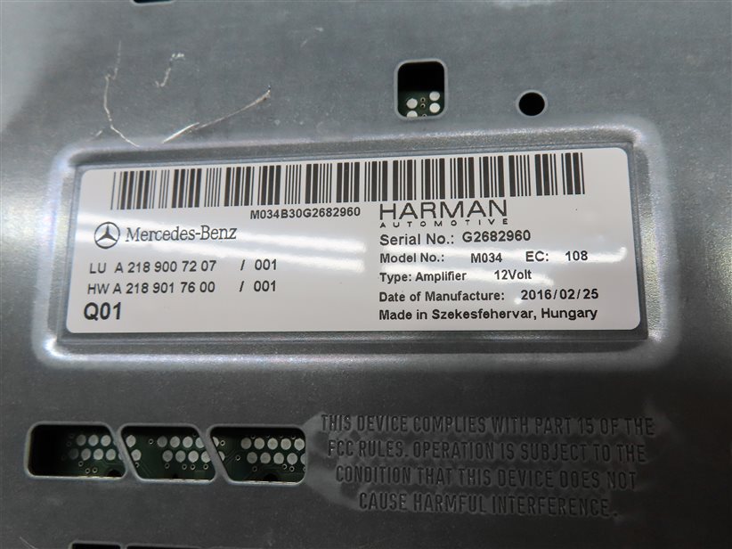 Thumbnail 5: 13-20 MERCEDES B CLA E GLA CLS (C117 C218 W117 W212 X156) STEREO AUDIO AMPLIFIER
