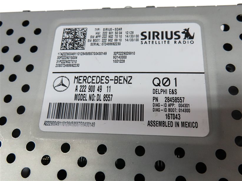 Thumbnail 4: 13-20 MERCEDES B CLA E GL GLA GLE (C117 X156 X166) SIRUIS SATELLITE RADIO MODULE