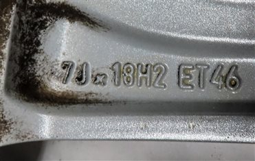 Thumbnail 5: 15-17 MERCEDES GLA250 (X156) 18x7 ALUMINUM ALLOY 5-DOUBLE SPOKE WHEEL RIM 
