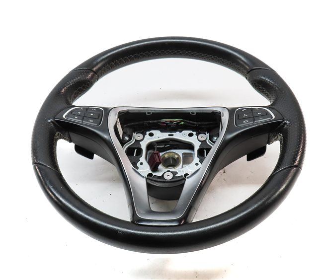 Thumbnail 2: 15-20 MERCEDES B GLA CLASS (W242 X156) 3-SPOKE STEERING WHEEL w/ SHIFT PADDLES