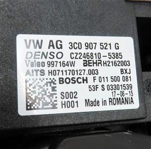 Thumbnail 6: 2015-2018 VW CC EOS TIGUAN / AUDI Q3 (8U) FRONT HEATER A/C BLOWER FAN MOTOR