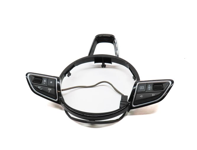 Thumbnail 4: 18 AUDI Q3 (8U) LEFT DRIVER STEERING WHEEL MEDIA PHONE CONTROL SWITCHES w/ TRIM
