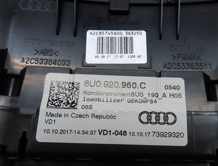 Thumbnail 20: 18 AUDI Q3 8U 2.0L TURBO CCTA SPEEDOMETER ECU IMMOBILIZER MODULE SET/9 (57k)