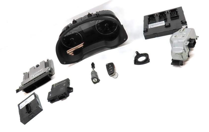 Thumbnail 4: 18 AUDI Q3 8U 2.0L TURBO CCTA SPEEDOMETER ECU IMMOBILIZER MODULE SET/9 (57k)