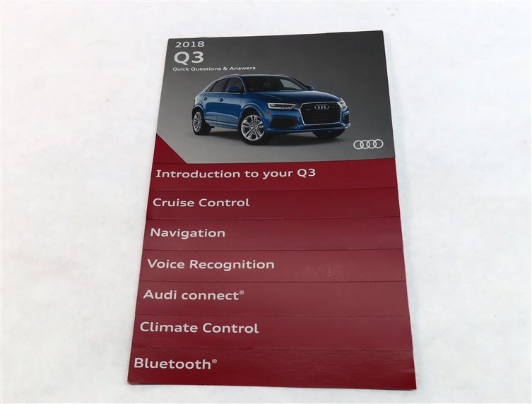 Thumbnail 6: 2018 AUDI Q3 (8U) 2.0L TURBO (CCTA) ENGINE OWNER'S MANUAL BOOKLET SET/8 w/CASE