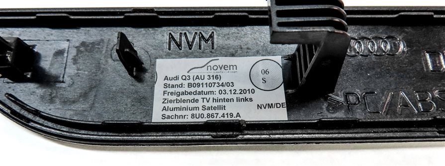 Thumbnail 18: 18 AUDI Q3 8U INTERIOR FRONT/REAR DOOR DASH CONSOLE SHIFTER TRIM SET(ALUMINUM)
