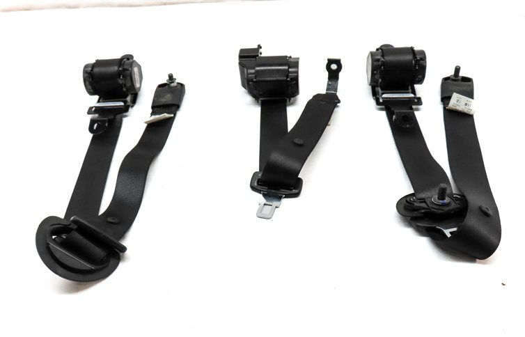 Thumbnail 2: 13 BMW X5 E70 REAR 2ND ROW LEFT/CENTER/RIGHT SEAT SEATBELT RETRACTOR SET (BLACK)