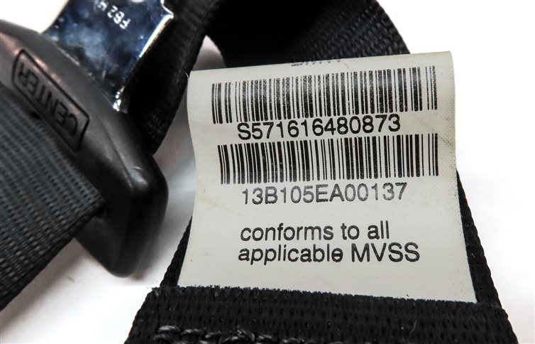 Thumbnail 6: 13 BMW X5 E70 REAR 2ND ROW LEFT/CENTER/RIGHT SEAT SEATBELT RETRACTOR SET (BLACK)