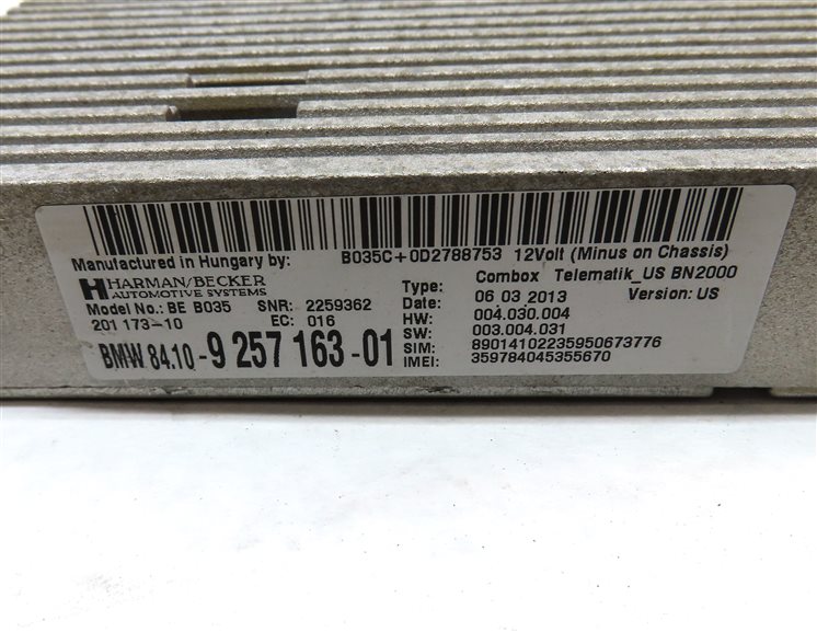Thumbnail 4: 10-14 BMW 335i X5 X6 (E70 E71 E90) BLUETOOTH TELEMATICS COMBOX CONTROL MODULE