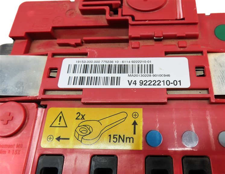 Thumbnail 4: 2013 BMW X5 (E70) 3.0L TURBO POSITIVE BATTERY POWER DISTRIBUTION PLATE BOX
