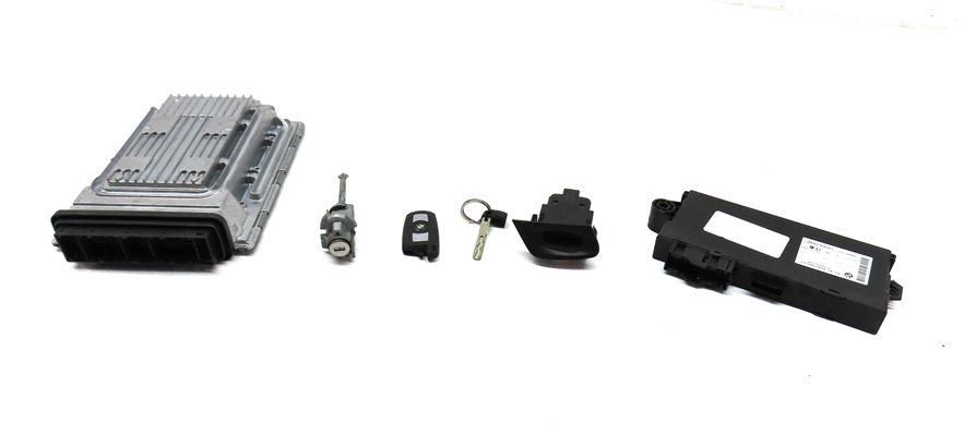 10-14 BMW X5M X6M (E70 E71) 4.4L S63 ENGINE DME CAS 3 IMMOBILIZER MODULE KEY SET