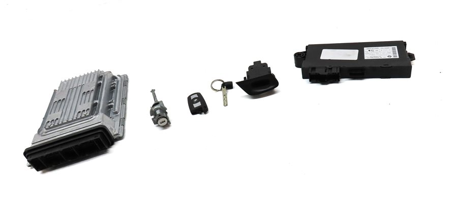 Thumbnail 3: 10-14 BMW X5M X6M (E70 E71) 4.4L S63 ENGINE DME CAS 3 IMMOBILIZER MODULE KEY SET