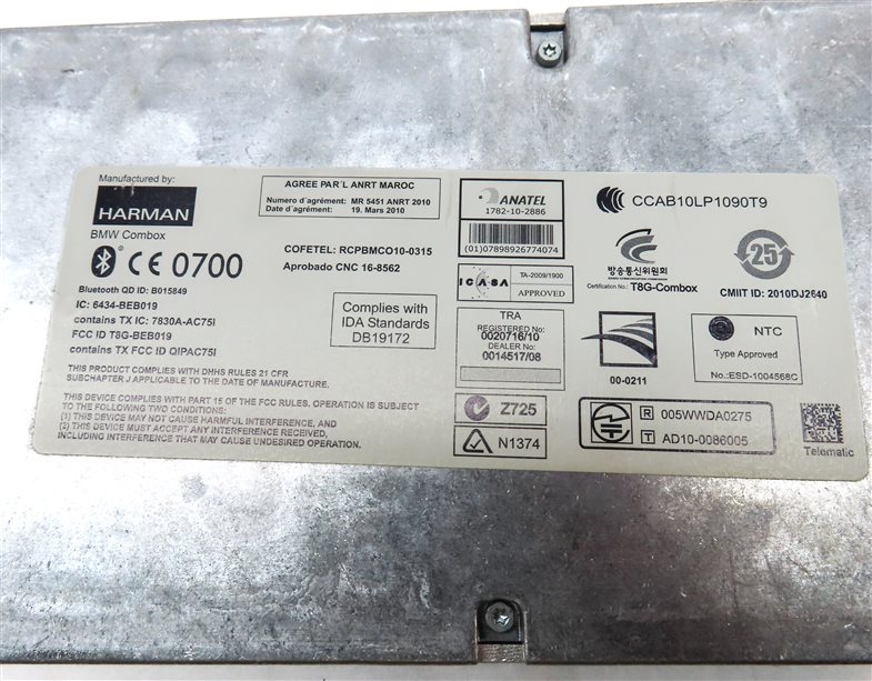 Thumbnail 5: 12 BMW X6 X6M ///M E71 BLUETOOTH TELEMATICS COMMUNICATION COMBOX CONTROL MODULE