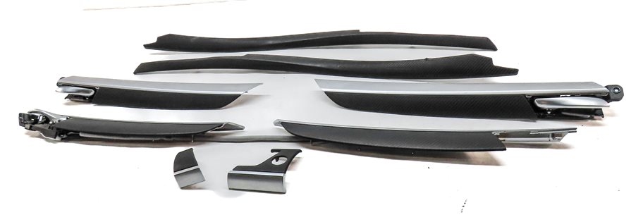 12 BMW X6 X6M ///M E71 INTERIOR DASH CONSOLE FRONT/REAR DOOR TRIM SET/8(CARBON)