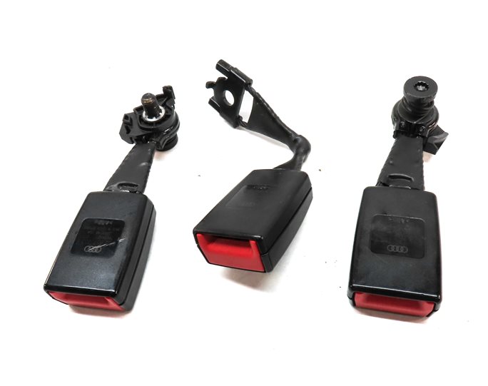 Thumbnail 4: 14 AUDI SQ5 B8 8R REAR LEFT/CENTER/RIGHT SEATBELT BUCKLE RECEIVER SET/3 (BLACK)