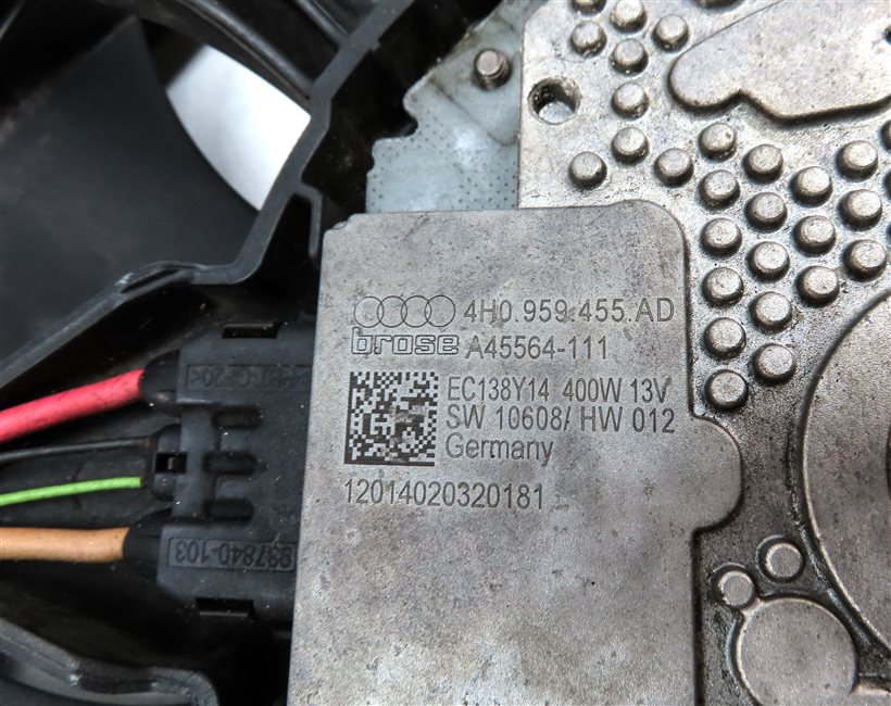 Thumbnail 7: 12-18 AUDI A6 A7 (C7) 3.0L SUPERCHARGED ENGINE - RADIATOR COOLING FAN w/ SHROUD