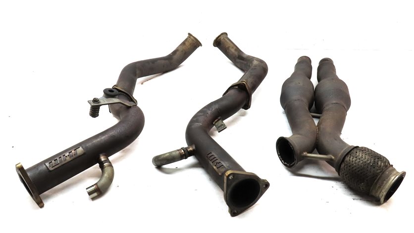 Thumbnail 2: 2014 AUDI SQ5 (B8 8R) 3.0L SUPER JHM LEFT & RIGHT EXHAUST MANIFOLD X-PIPE SET/2