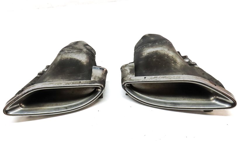 Thumbnail 2: 12-16 C E CLASS E300 E350 (W204 W212) REAR LEFT & RIGHT EXHAUST MUFFLER TIP SET