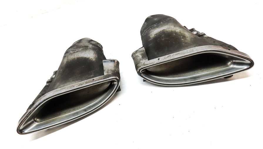 Thumbnail 3: 12-16 C E CLASS E300 E350 (W204 W212) REAR LEFT & RIGHT EXHAUST MUFFLER TIP SET