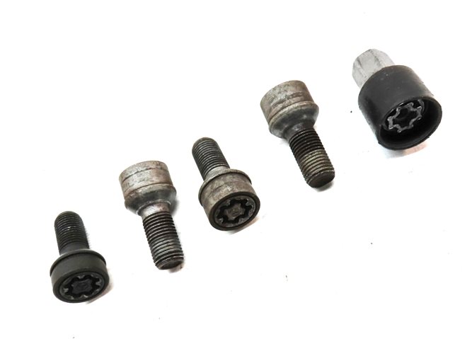 Thumbnail 3: 2016 MERCEDES E350 (W212) WHEEL LUG NUT LOCK SET/5 w/KEY