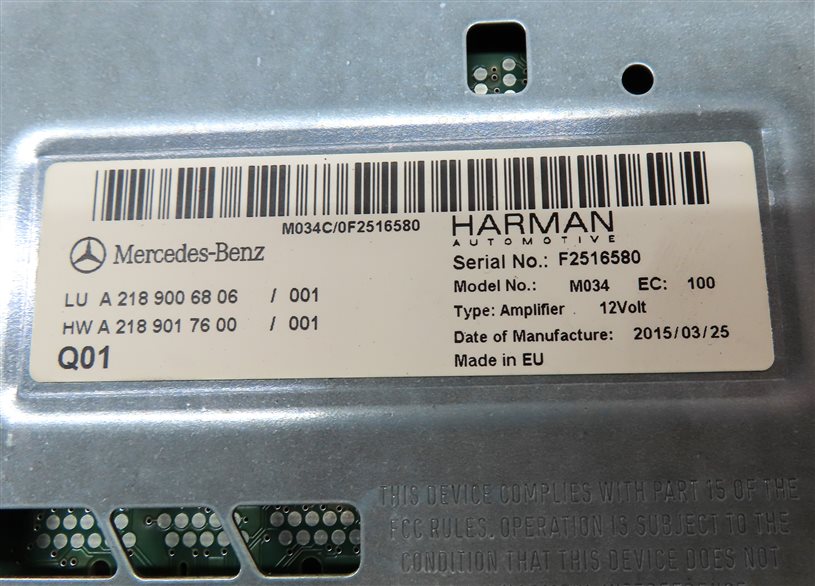 Thumbnail 5: 13-20 MERCEDES B CLA E GLA CLS (C117 C218 W117 W212 X156) STEREO AUDIO AMPLIFIER