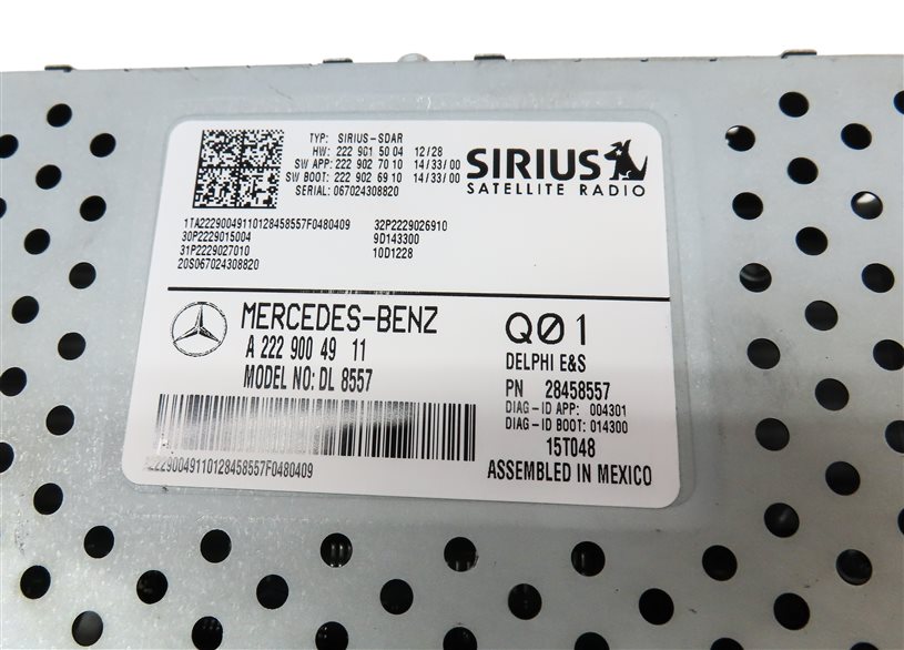 Thumbnail 4: 13-20 MERCEDES B CLA E GL GLA GLE (C117 X156 X166) SIRUIS SATELLITE RADIO MODULE