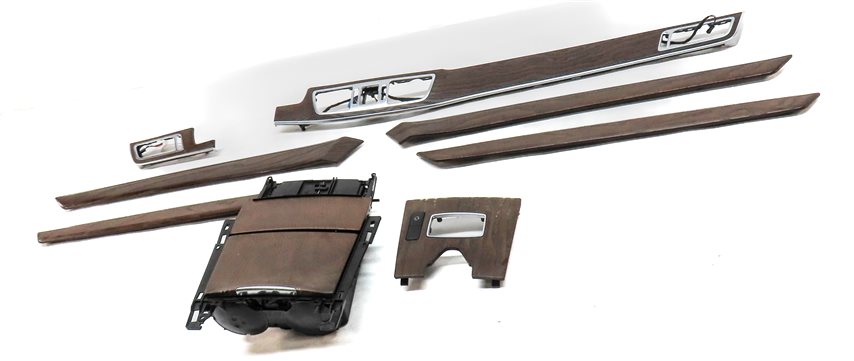 Thumbnail 2: 16 MERCEDES E350 (W212) INTERIOR DASH DOOR CENTER CONSOLE TRIM SET/8 (ASH WOOD)