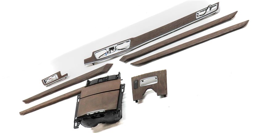 Thumbnail 3: 16 MERCEDES E350 (W212) INTERIOR DASH DOOR CENTER CONSOLE TRIM SET/8 (ASH WOOD)
