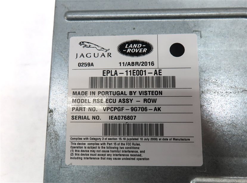 Thumbnail 4: 2016 LAND RANGE ROVER (L405) ENTERTAINMENT MEDIA CONTROL MODULE