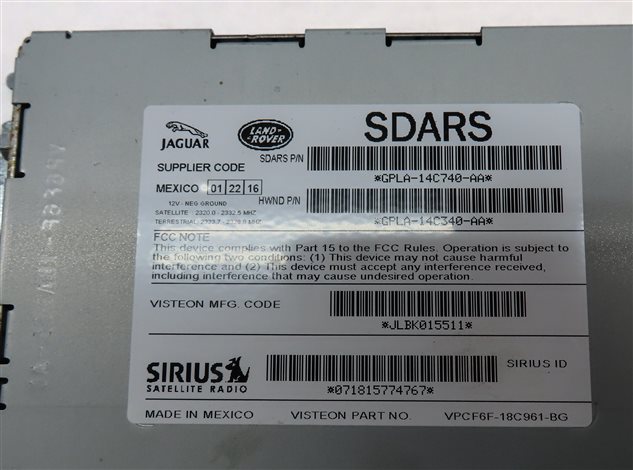 Thumbnail 4: 13-19 DISCOVERY SPORT LR4 RANGE ROVER SPORT EVOQUE - SIRIUS SATELLITE RECEIVER