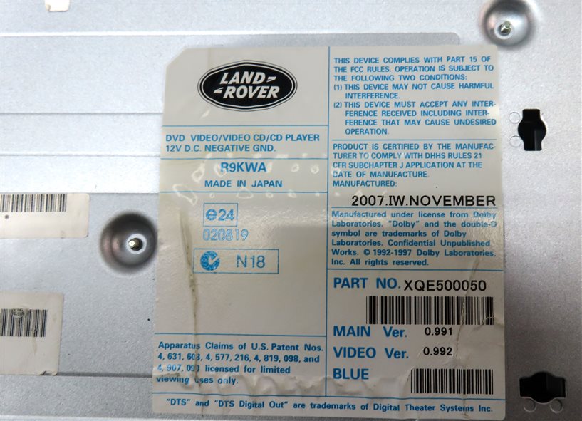 Thumbnail 6: 2008 LAND RANGE ROVER (L322) RADIO STEREO AUDIO SYSTEM 6 DISC CD/DVD CHANGER