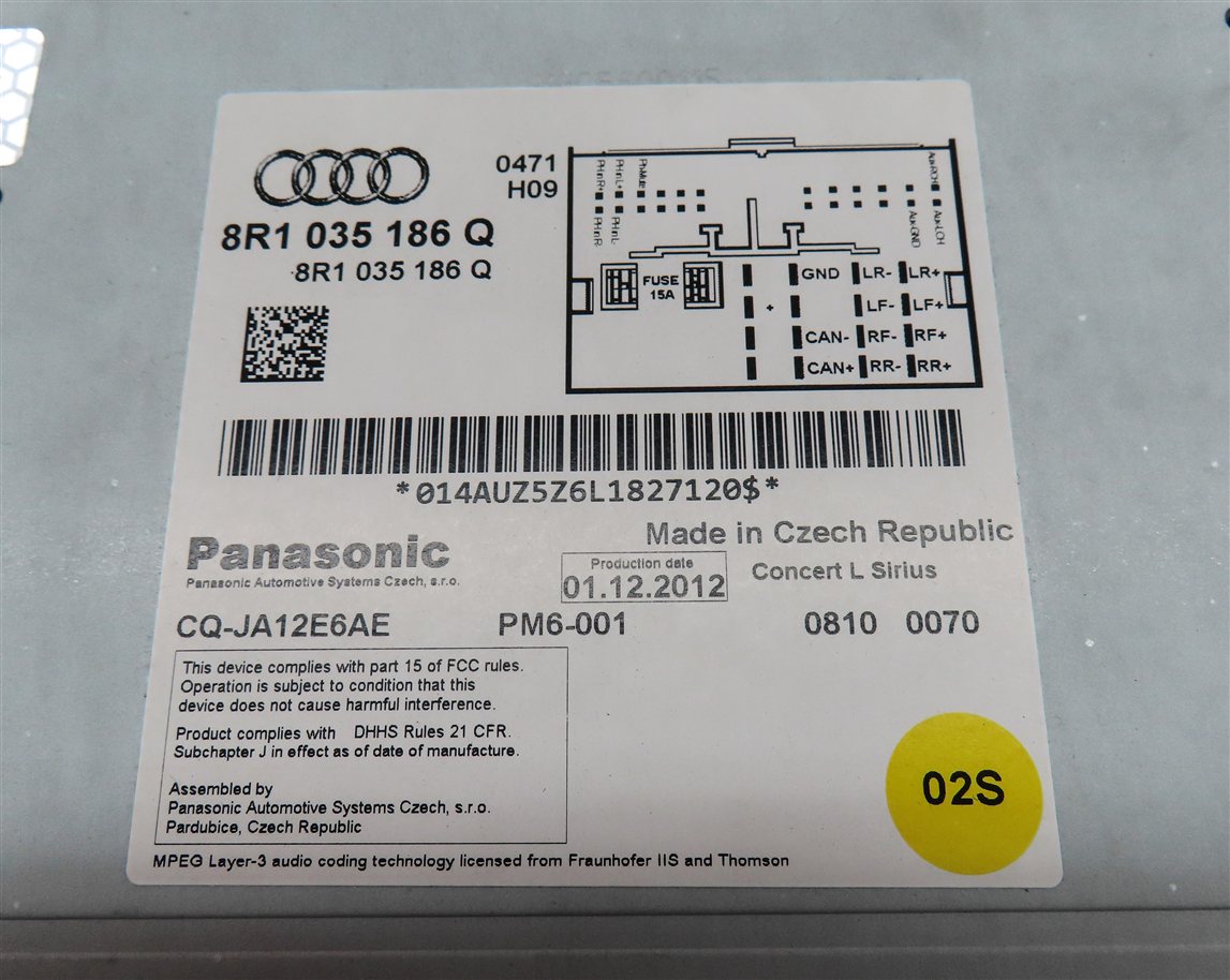 Thumbnail 11: 13-16 AUDI A4 S4 (B8 8K) AM/FM RADIO STEREO RECEIVER CD PLAYER (CONCERT AUDIO)