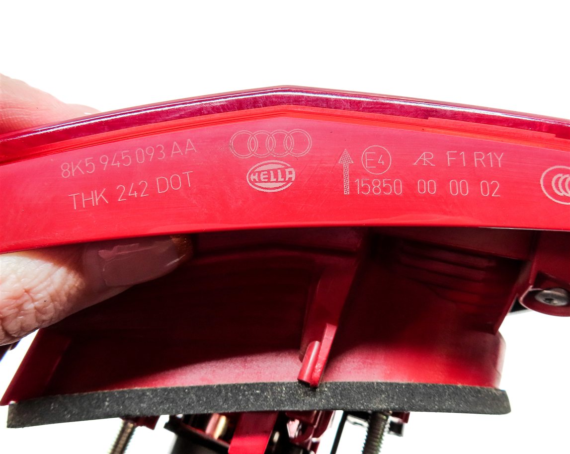 Thumbnail 9: 2013-2016 AUDI A4 S4 (B8 8K) LEFT DRIVER REAR INNER TRUNK TAILLIGHT LIGHT LAMP