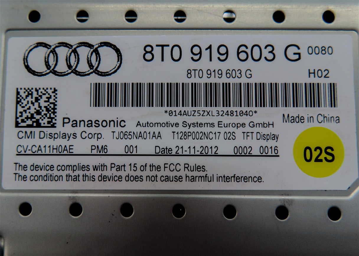 Thumbnail 12: 2009-2017 AUDI A4 S4 A5 S5 Q5 (B8 8K 8T 8R) RADIO STEREO MEDIA DISPLAY SCREEN
