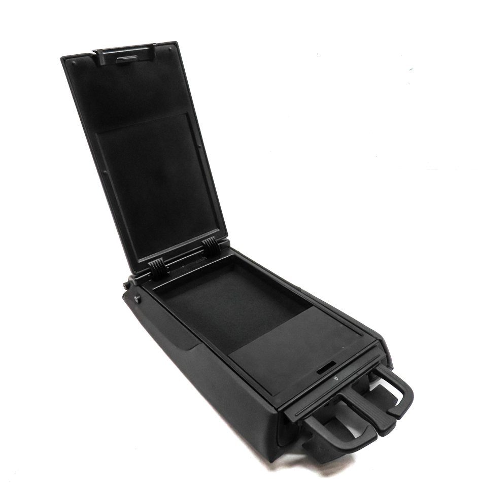 2013 AUDI A4 (B8 8K) REAR CENTER SEAT BACK CONSOLE ARMREST w/ CUPHOLDER (BLACK)