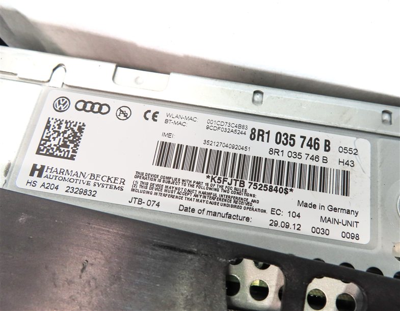 Thumbnail 9: 2013 AUDI Q5 (B8 8R) RADIO STEREO CD DVD SD MMI MULTIMEDIA PLAYER HEAD UNIT