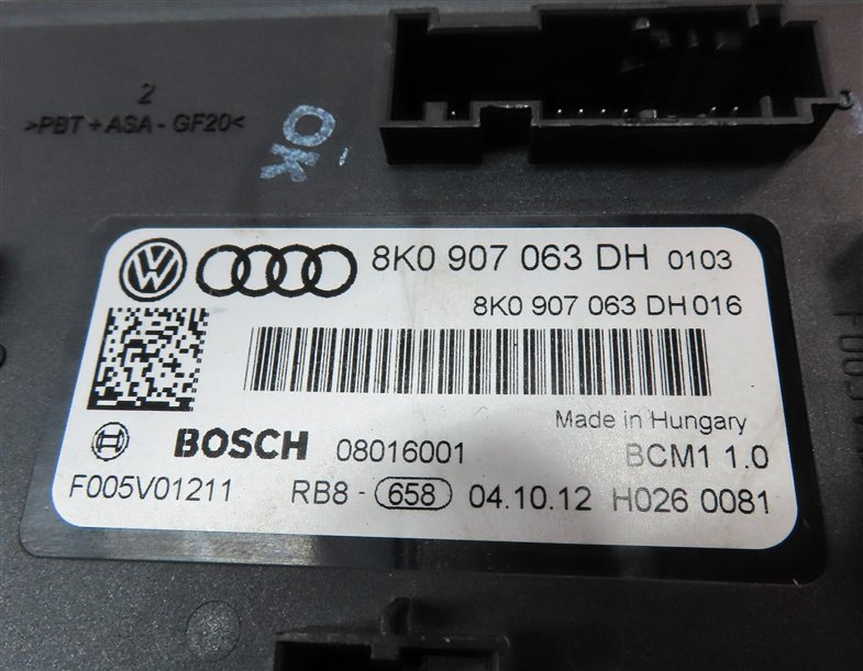 Thumbnail 7: 13 AUDI Q5 (B8 8R) 2.0L TURBO (CPMA) ECM BCM SPEEDOMETER IMMOBILIZER MODULE SET