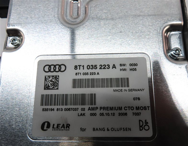 Thumbnail 5: 13-17 AUDI A4 S4 A5 S5 RS5 Q5 Q7 (B8 8K 8R 4M) BANG & OLUFSEN AUDIO AMP AMPLIFER
