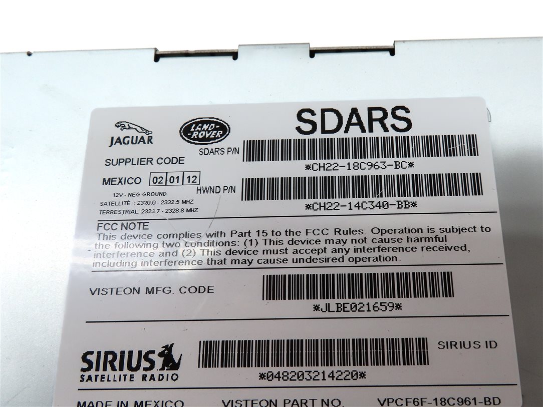 Thumbnail 4: 12-13 LAND ROVER LR2 LR4 EVOQUE RANGE ROVER SPORT SIRUIS SATELLITE RADIO MODULE