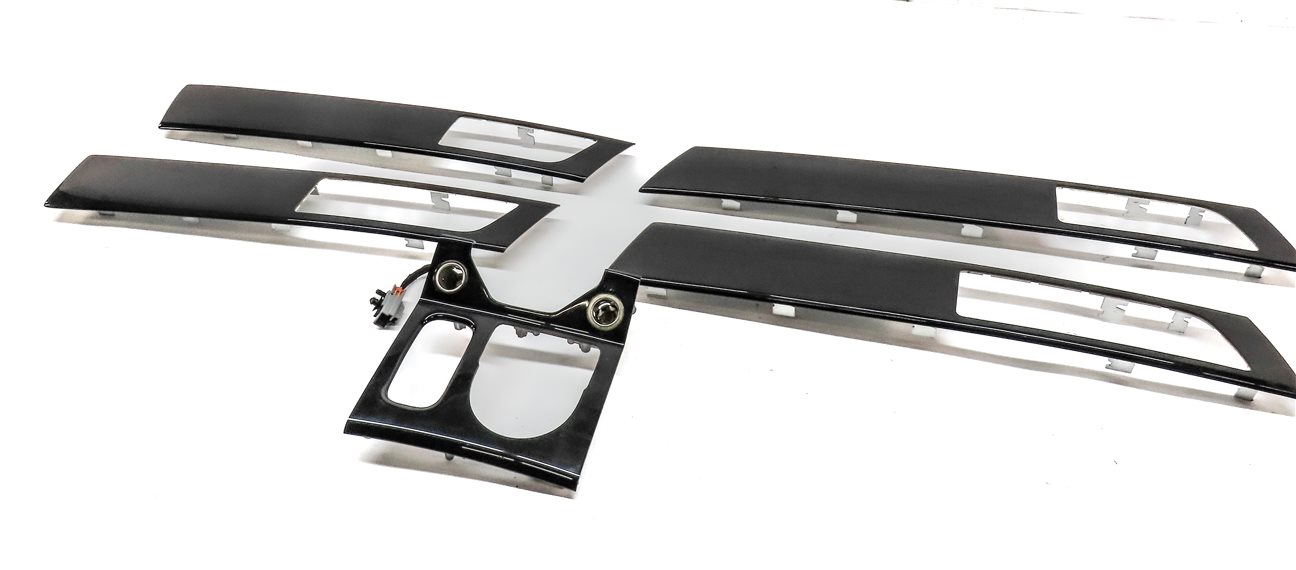 12 ROVER LR4 (L319) INTERIOR FRONT REAR DOOR CENTER CONSOLE TRIM SET (BLACK)