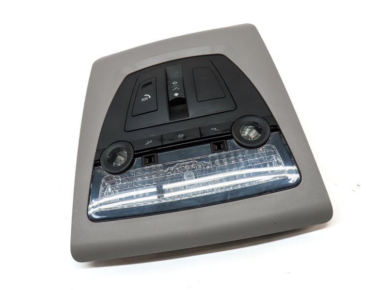 Thumbnail 3: 2014 BMW 535Xi (F10) FRONT OVERHEAD DOME LIGHT LAMP w/ SWITCHES (GRAY)